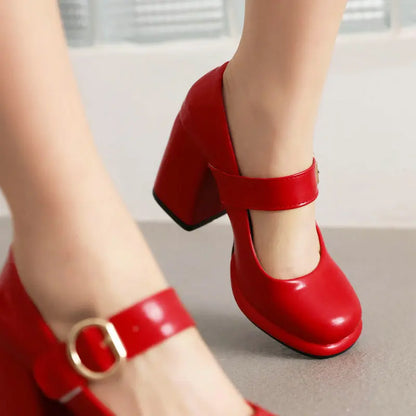Funki Findz | Shoes | Women's Chunky High Heel Mary Janes