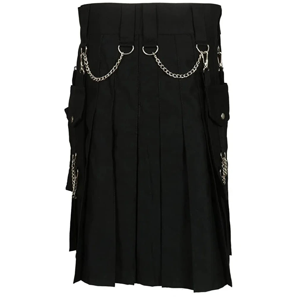 Funki Findz | Skirts | Men's Gothic Kendo Pocket Chain Link Kilts