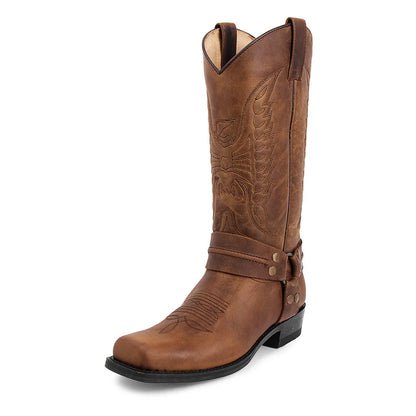 Funki Findz | Boots | Men's Embroidered Cowboy Pull On Boots