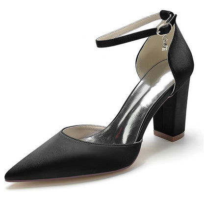 Funki Findz | Shoes | Women's Satin Block Heel Wedding Shoes