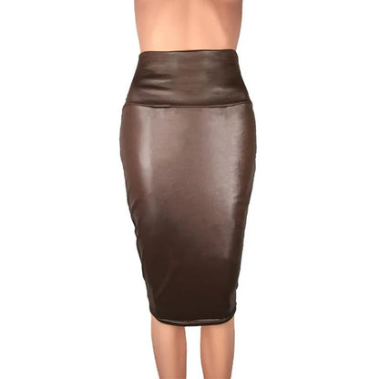 Funki Findz | Skirts | Women's Faux Leather Fitted Pencil Skirts