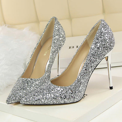 Funki Findz | Shoes | Women's High Heel Glitter Prom Pumps