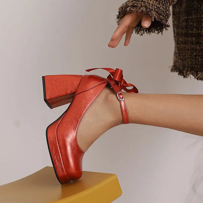 Funki Findz | Shoes | Women's Square Toe Block Heel Platforms