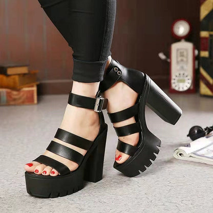 Funki Findz | Shoes | Women's Gothic Platform Gladiator Sandals