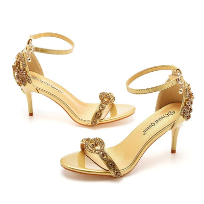 Funki Findz | Shoes | Women's Bridal Beaded Low Heel Sandals