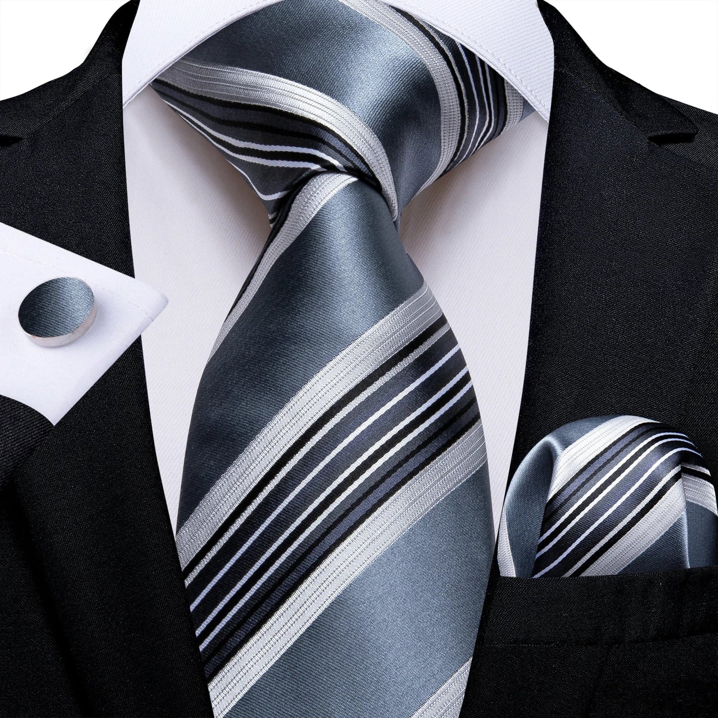 Funki Findz | Neckties | Men's Premium Fashion Silk 3Pcs Tie Set