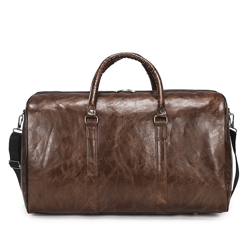 Funki Findz | Bags | Travel Bags | Faux Leather Overnight Bag