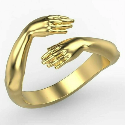 Funki Findz | Rings | Unisex Adjustable Holding Hands Hug Ring
