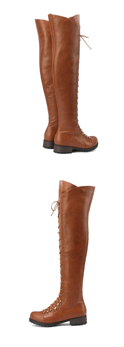 Funki Findz | Boots | Women's Leather Fleece Lace Up Boots