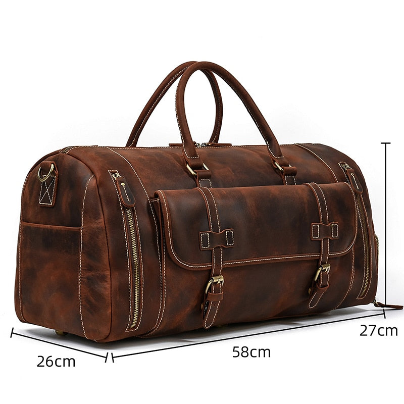 Funki Findz | Bags | Travel Bags | Men's Leather Overnight Bag