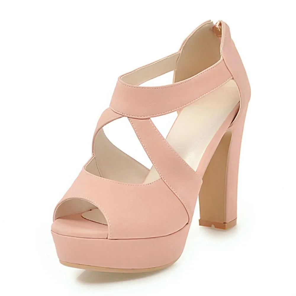 Funki Findz | Shoes | Women's Block Heel High Platform Sandal