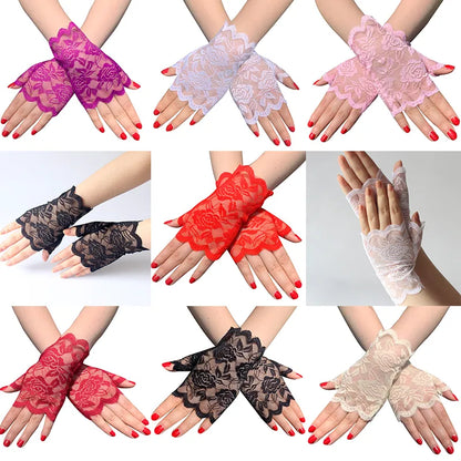 Funki Findz | Gloves | Women's Gothic Fingerless Lace Gloves