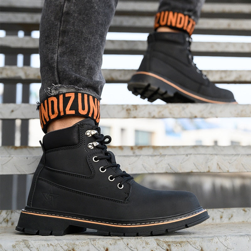 Funki Findz | Boots | Men's Steel Cap Toe High-Top Work Boots