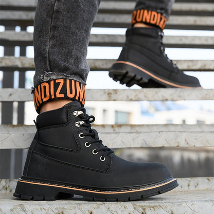 Funki Findz | Boots | Men's Steel Cap Toe High-Top Work Boots