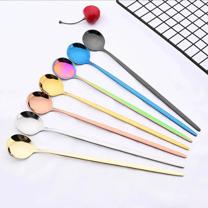 Funki Findz | Spoons | 6pcs Long Handle Ice Cream Soda Spoon