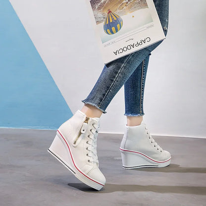 Funki Findz | Boots | Women's High Platform Zipper Sneakers