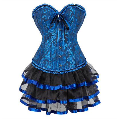 Funki Findz | Dresses | Women's Victorian Corset Dress 2Pcs Set