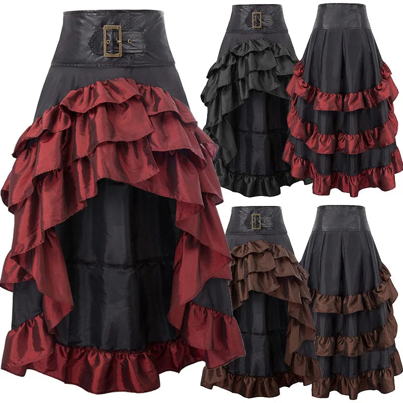 Funki Findz | Skirts | Women's Cosplay Steampunk Ruffled Skirt