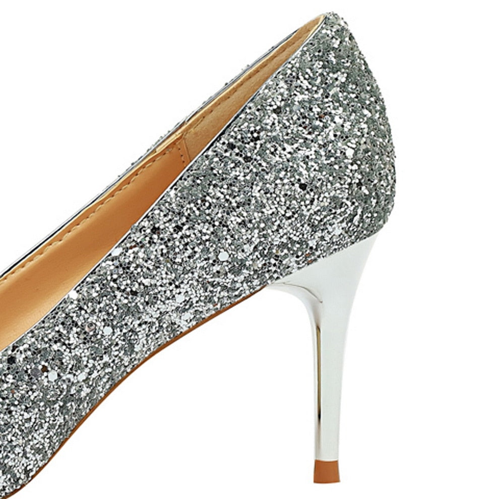 Funki Findz | Shoes | Women's High Heel Glitter Prom Pumps