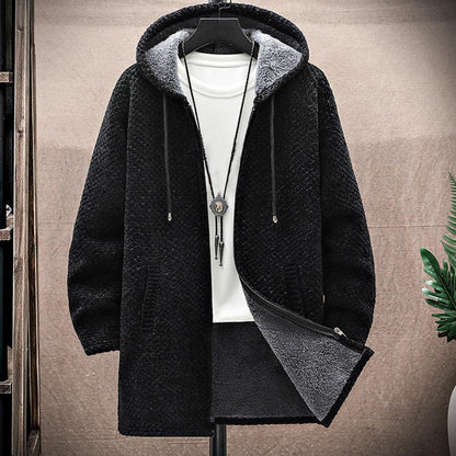 Funki Findz | Jackets | Men's Warm Drawstring Hooded Overcoat