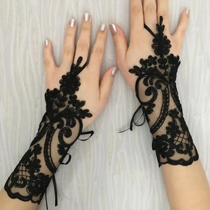Funki Findz | Gloves | Women's Gothic Fingerless Lace Gloves