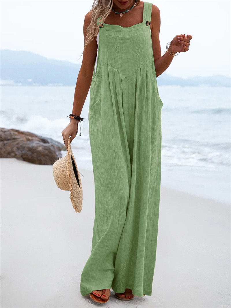 Funki Findz | Pants | Women's Elegant Wide Leg Bib Romper