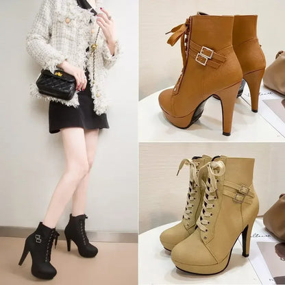 Funki Findz | Boots | Women's High Heel Platform Ankle Boots
