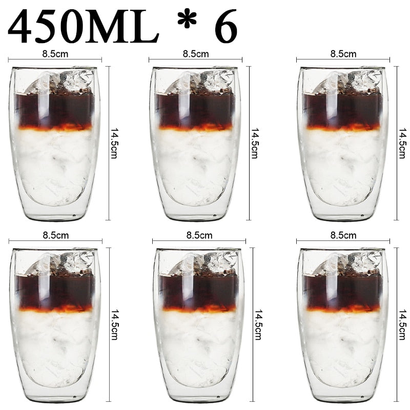 Funki Findz | Cups | Glass Double Wall Borosilicate Mug Sets