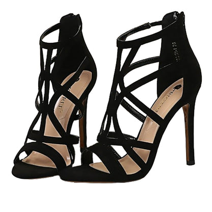 Funki Findz | Shoes | Women's Lattice High Heel Roman Sandals