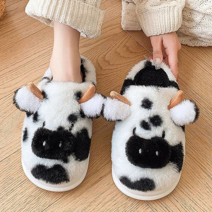 Funki Findz | Shoes | Women's Warm Cartoon Cow Slippers