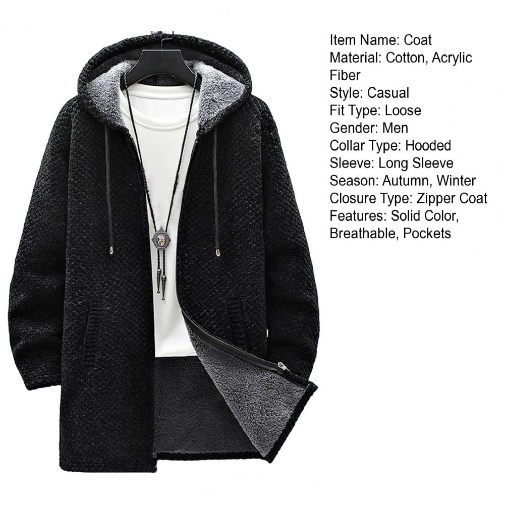 Funki Findz | Jackets | Men's Warm Drawstring Hooded Overcoat