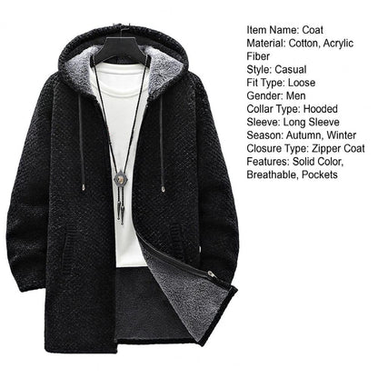 Funki Findz | Jackets | Men's Warm Drawstring Hooded Overcoat