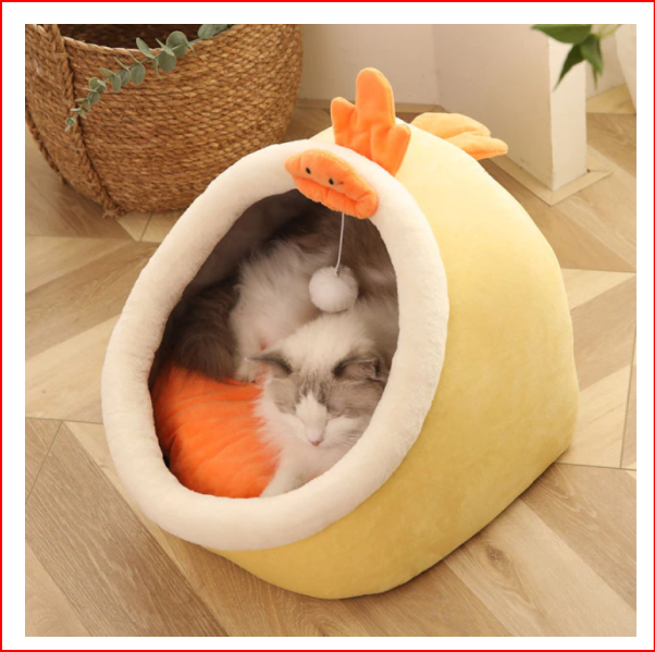 Funki Findz | Pet Beds | Cat Bed | Warm Cozy Kitten Cat Cave