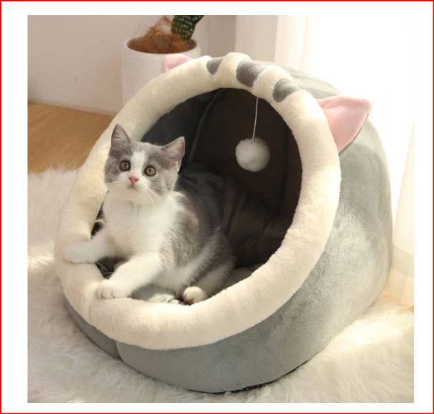Funki Findz | Pet Beds | Cat Bed | Warm Cozy Kitten Cat Cave