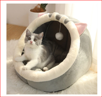 Funki Findz | Pet Beds | Cat Bed | Warm Cozy Kitten Cat Cave
