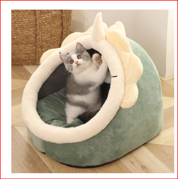 Funki Findz | Pet Beds | Cat Bed | Warm Cozy Kitten Cat Cave
