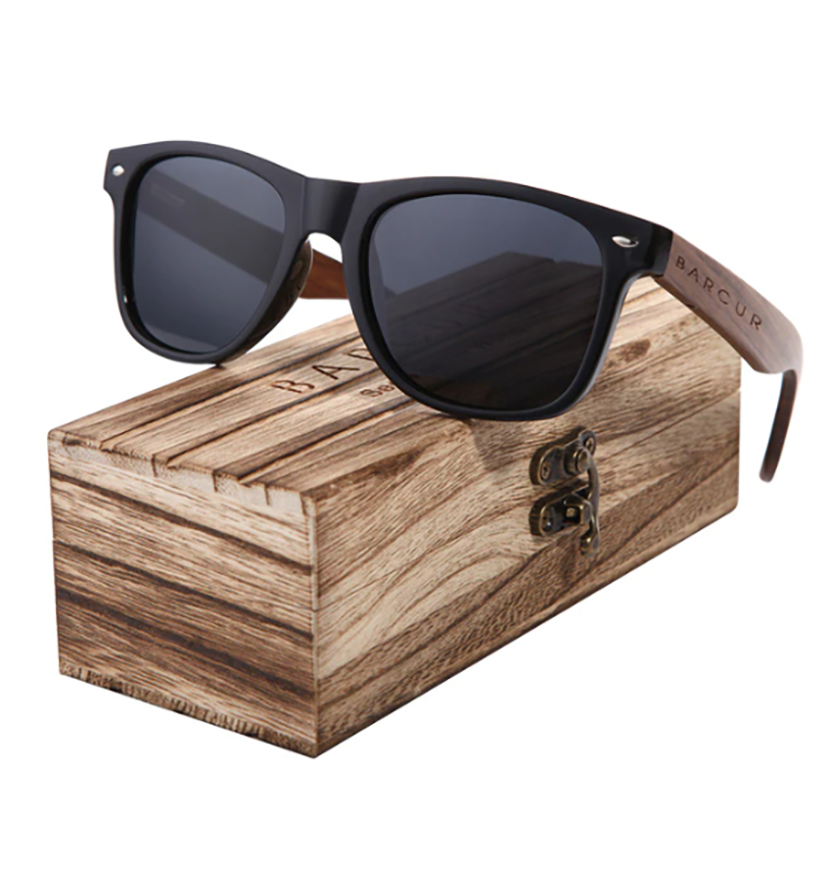 Funki Findz | Sunglasses | Unisex Black Walnut Wood Sunglasses