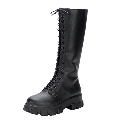 Funki Findz | Boots | Women's Knee-High Platform Lace Up Boot