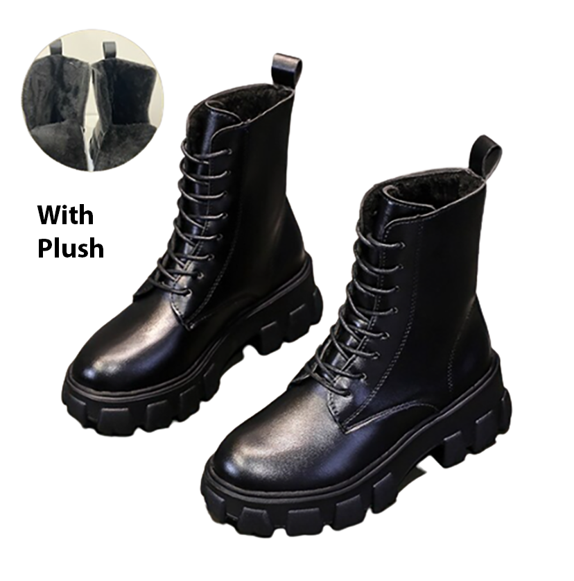 Funki Findz | Boots | Women's Lace-up Chunky Combat Boots