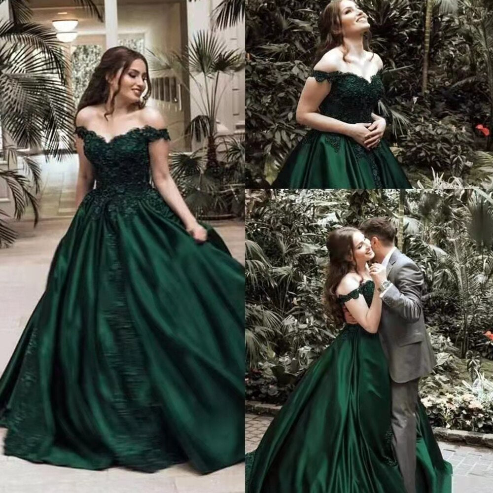 Funki Findz | Dresses | Women's Elegant Long Satin Ball Gown