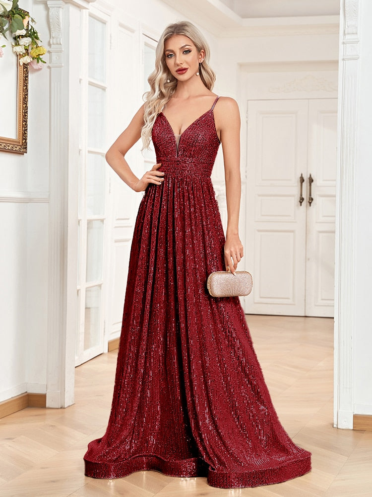 Funki Findz | Dresses | Women's Luxury Strappy Evening Dress
