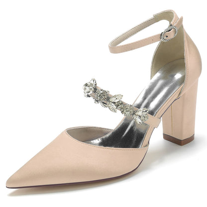Funki Findz | Shoes | Women's Chic Crystal Satin Wedding Shoe