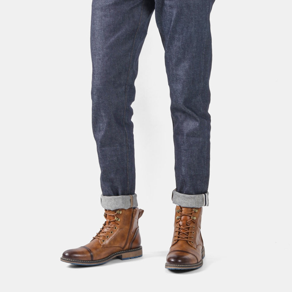 Funki Findz | Boots | Men's Leather Dress Boot | Retro Ankle Boot