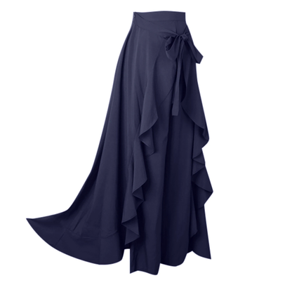Funki Findz | Skirts | Women's Elegant Long Ruffled Skirt Pants