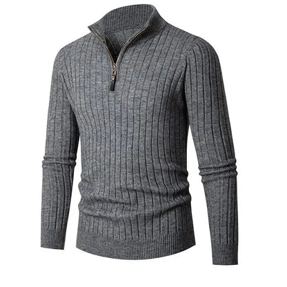 Funki Findz | Sweaters | Men's Mock Neck Vertical Stripe Pullover