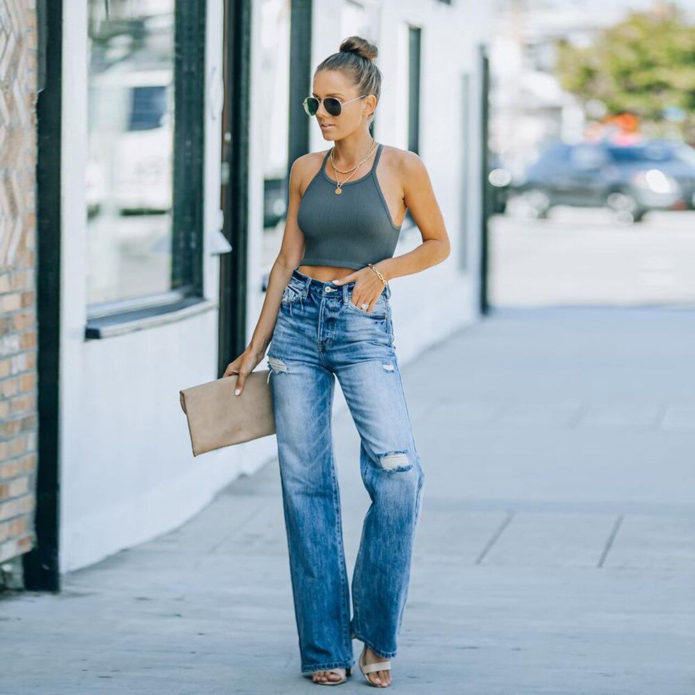 Funki Findz | Pants | Women's High Waist Denim Flared Jeans