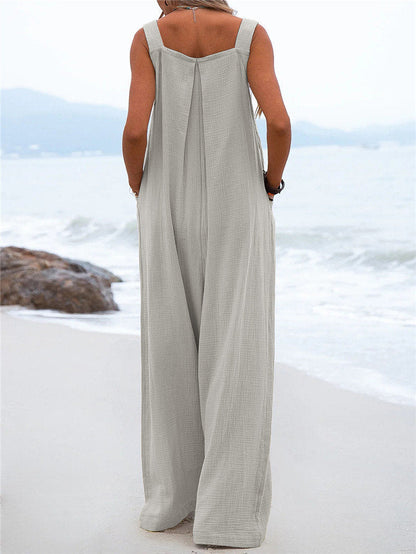 Funki Findz | Pants | Women's Elegant Wide Leg Bib Romper