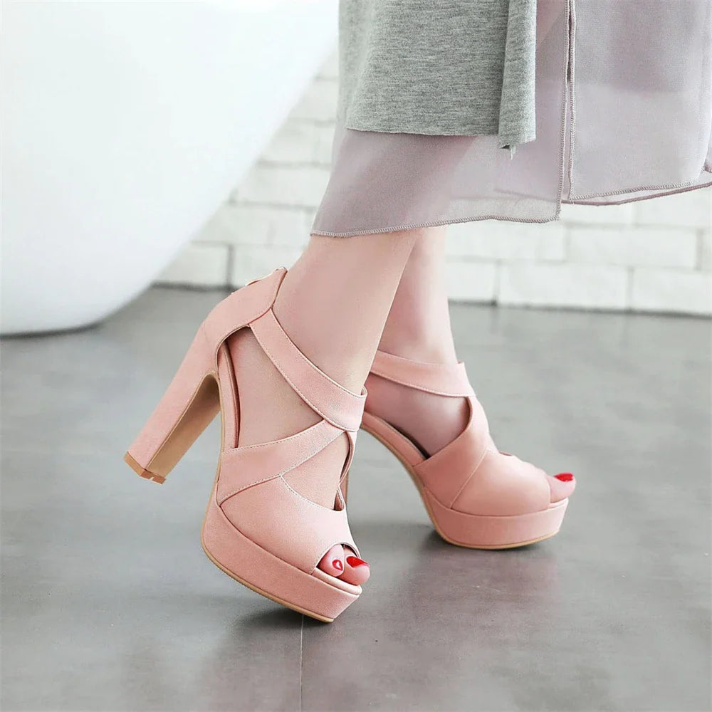 Funki Findz | Shoes | Women's Block Heel High Platform Sandal