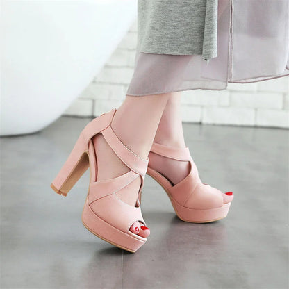 Funki Findz | Shoes | Women's Block Heel High Platform Sandal
