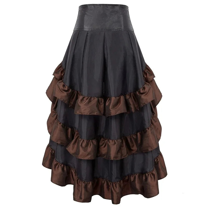 Funki Findz | Skirts | Women's Cosplay Steampunk Ruffled Skirt